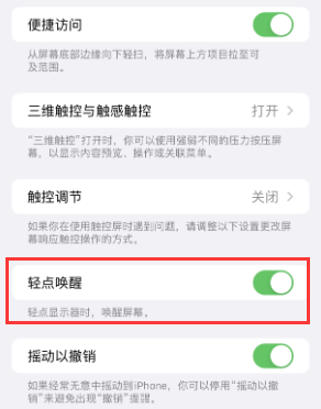 泰州苹果授权维修站分享iPhone轻点无法唤醒怎么办