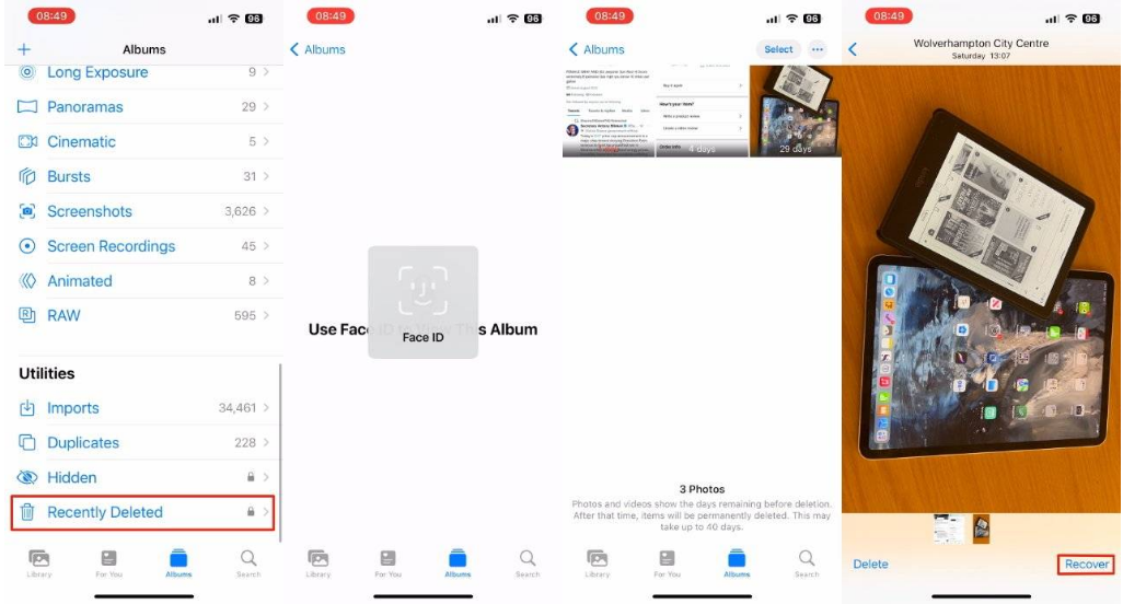 泰州苹果14维修分享 iPhone14 上恢复已删除的照片 